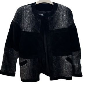 Jinx black suede and wool mohair jacket - RARE